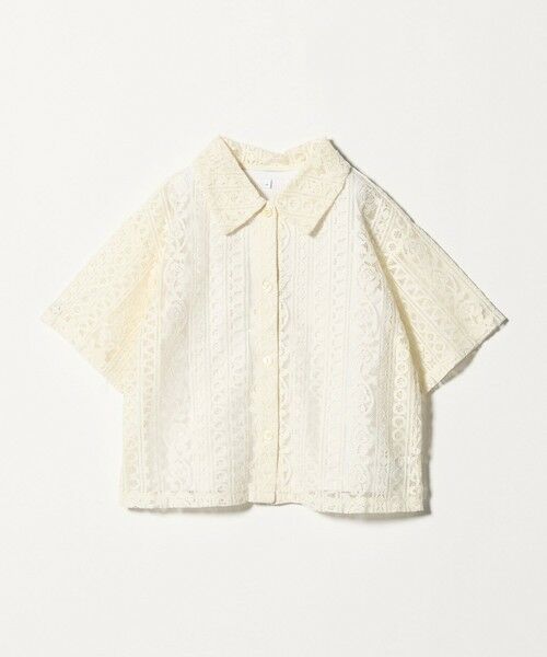green label relaxing / グリーンレーベル リラクシング シャツ・ブラウス | レース シャツ タンクトップセット / キッズ 140cmー160cm（OFF WHITE）