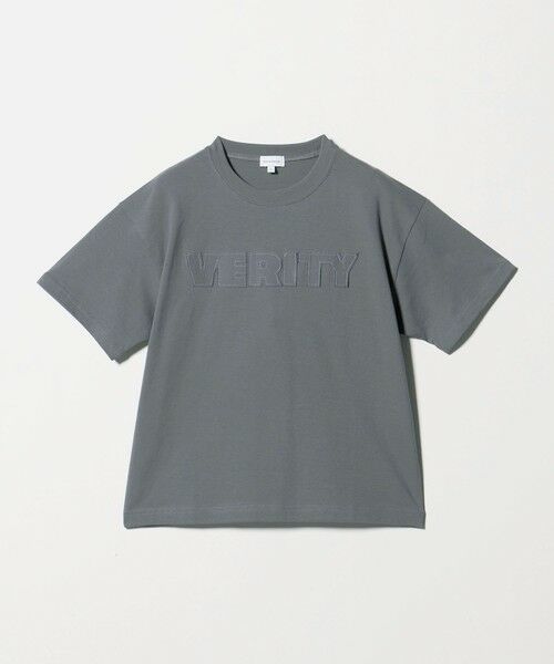 green label relaxing / グリーンレーベル リラクシング カットソー | ロゴ アップリケ Tシャツ / キッズ 140cm-160cm(MD.GRAY)