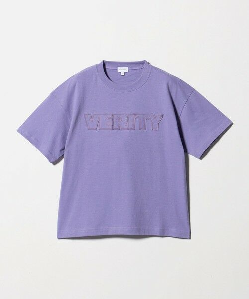 green label relaxing / グリーンレーベル リラクシング カットソー | ロゴ アップリケ Tシャツ / キッズ 140cm-160cm(PURPLE)