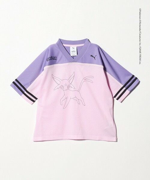 green label relaxing / グリーンレーベル リラクシング カットソー | 【WEB限定】＜PUMA×Pokemon＞ジャージ Tシャツ/ キッズ 128cm-152cm（LT.PINK）