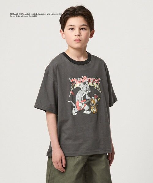 green label relaxing / グリーンレーベル リラクシング カットソー | 【別注】＜URBAMENT＞TOM and JERRY リンガーTシャツ / キッズ 140cmー150cm | 詳細1