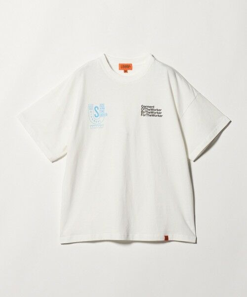 green label relaxing / グリーンレーベル リラクシング カットソー | 【別注】＜UNIVERSAL OVERALL＞グラフィック プリント Tシャツ / キッズ 140cm-160cm（WHITE）