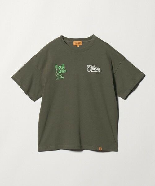 green label relaxing / グリーンレーベル リラクシング カットソー | 【別注】＜UNIVERSAL OVERALL＞グラフィック プリント Tシャツ / キッズ 140cm-160cm（DK.GRAY）