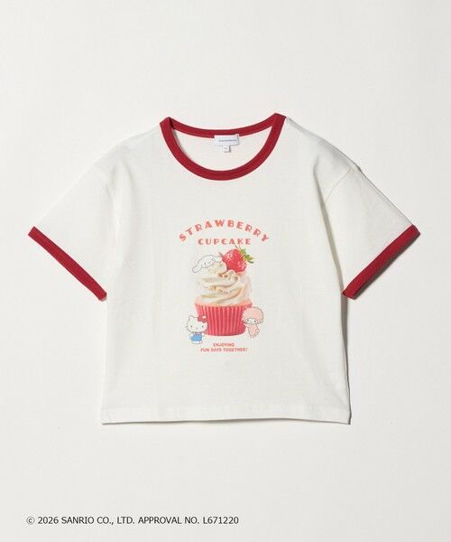 green label relaxing / グリーンレーベル リラクシング カットソー | 【別注】＜Sanrio＞グラフィック Tシャツ / キッズ 140cmー150cm（OFF WHITE）