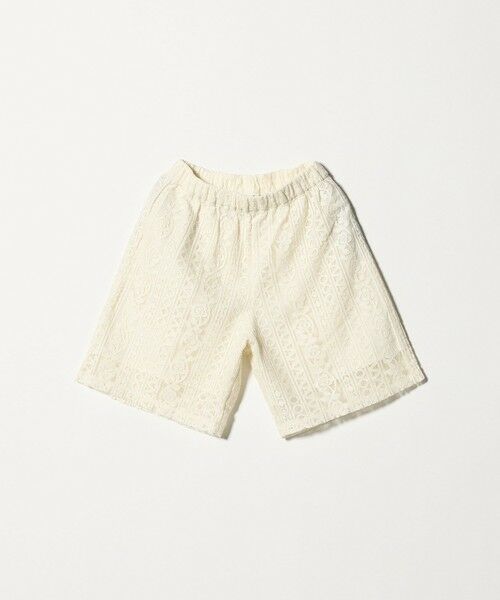 green label relaxing / グリーンレーベル リラクシング ショート・ハーフ・半端丈パンツ | レース ショートパンツ / キッズ 140cm-160cm(OFF WHITE)