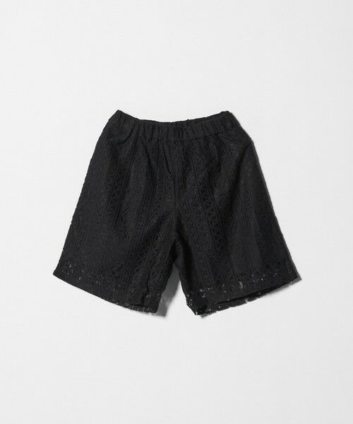 green label relaxing / グリーンレーベル リラクシング ショート・ハーフ・半端丈パンツ | レース ショートパンツ / キッズ 140cm-160cm(BLACK)