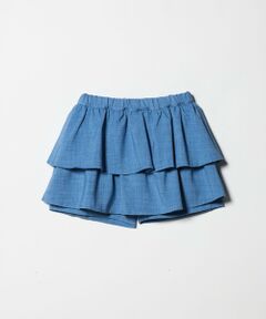 green label relaxing / グリーンレーベル リラクシング ショート・ハーフ・半端丈パンツ | リネンライク フリル キュロット / キッズ 140cm-160cm