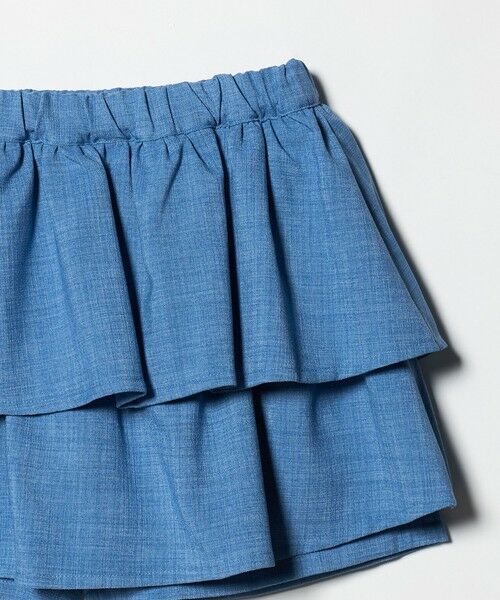 green label relaxing / グリーンレーベル リラクシング ショート・ハーフ・半端丈パンツ | リネンライク フリル キュロット / キッズ 140cm-160cm | 詳細9