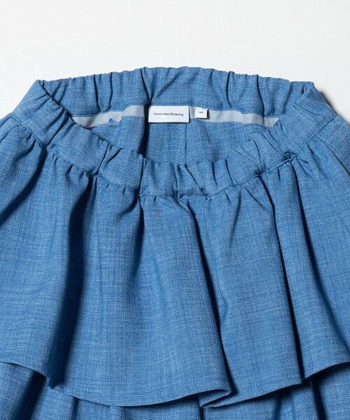 green label relaxing / グリーンレーベル リラクシング ショート・ハーフ・半端丈パンツ | リネンライク フリル キュロット / キッズ 140cm-160cm | 詳細11
