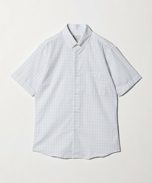 green label relaxing / グリーンレーベル リラクシング シャツ・ブラウス | エブリット TC パナマ チェック スタンダード ボタンダウン ショートスリーブ シャツ -イージーアイロン・通気性-（LIME）