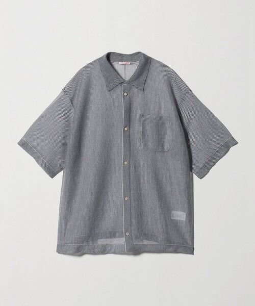 green label relaxing / グリーンレーベル リラクシング シャツ・ブラウス | ＜RYE TENDER＞SOMERSET SHIRTS サマセット 半袖 シャツ（NAVY）