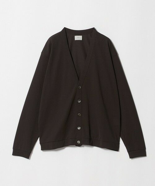green label relaxing / グリーンレーベル リラクシング カーディガン・ボレロ | アイスコットン カノコ カーディガン -接触冷感-（DK.BROWN）