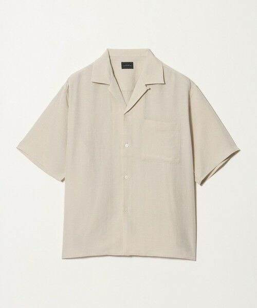 green label relaxing / グリーンレーベル リラクシング シャツ・ブラウス | スラブ オープンカラー 半袖 シャツ(NATURAL)