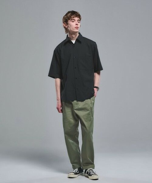 green label relaxing / グリーンレーベル リラクシング シャツ・ブラウス | Dot Air ボックス レギュラーカラー 半袖 シャツ -ストレッチ- | 詳細1