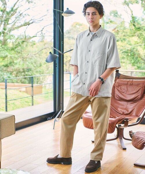 green label relaxing / グリーンレーベル リラクシング シャツ・ブラウス | Dot Air ボックス レギュラーカラー 半袖 シャツ -ストレッチ- | 詳細5