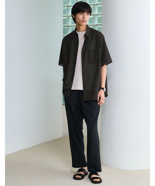 green label relaxing / グリーンレーベル リラクシング シャツ・ブラウス | ウォッシャブル TW サイロ ジャストルーズ レギュラーカラー 半袖 シャツ -通気性・接触冷感- | 詳細1