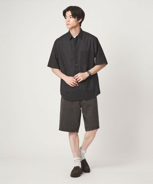 green label relaxing / グリーンレーベル リラクシング シャツ・ブラウス | ウォッシャブル TW サイロ ジャストルーズ レギュラーカラー 半袖 シャツ -通気性・接触冷感- | 詳細1