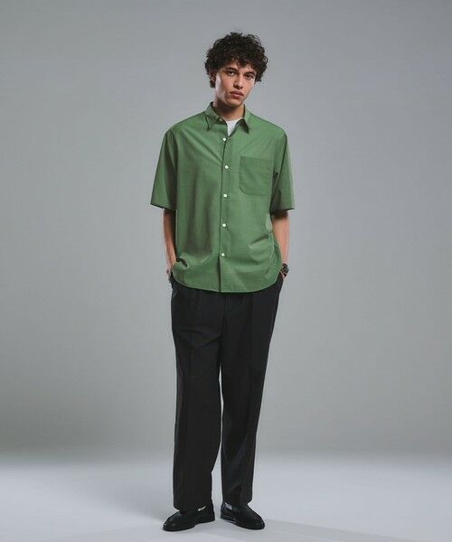 green label relaxing / グリーンレーベル リラクシング シャツ・ブラウス | ウォッシャブル TW サイロ ジャストルーズ レギュラーカラー 半袖 シャツ -通気性・接触冷感- | 詳細6
