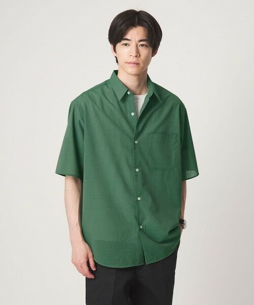 green label relaxing / グリーンレーベル リラクシング シャツ・ブラウス | ウォッシャブル TW サイロ ジャストルーズ レギュラーカラー 半袖 シャツ -通気性・接触冷感- | 詳細7