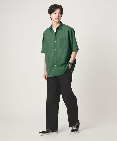 green label relaxing / グリーンレーベル リラクシング シャツ・ブラウス | ウォッシャブル TW サイロ ジャストルーズ レギュラーカラー 半袖 シャツ -通気性・接触冷感- | 詳細8