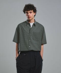 green label relaxing / グリーンレーベル リラクシング シャツ・ブラウス | ウォッシャブル TW サイロ ジャストルーズ チェック柄 半袖 シャツ -通気性・接触冷感-