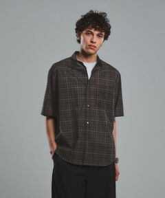 green label relaxing / グリーンレーベル リラクシング シャツ・ブラウス | ウォッシャブル TW サイロ ジャストルーズ チェック柄 半袖 シャツ -通気性・接触冷感-