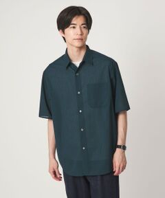 green label relaxing / グリーンレーベル リラクシング シャツ・ブラウス | ウォッシャブル TW サイロ ジャストルーズ チェック柄 半袖 シャツ -通気性・接触冷感-