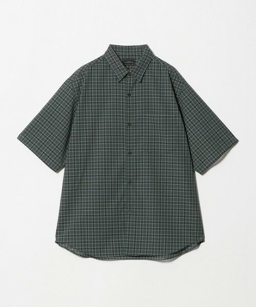 green label relaxing / グリーンレーベル リラクシング シャツ・ブラウス | ウォッシャブル TW サイロ ジャストルーズ チェック柄 半袖 シャツ -通気性・接触冷感- | 詳細6