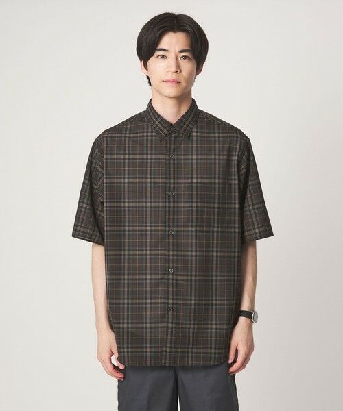 green label relaxing / グリーンレーベル リラクシング シャツ・ブラウス | ウォッシャブル TW サイロ ジャストルーズ チェック柄 半袖 シャツ -通気性・接触冷感- | 詳細19