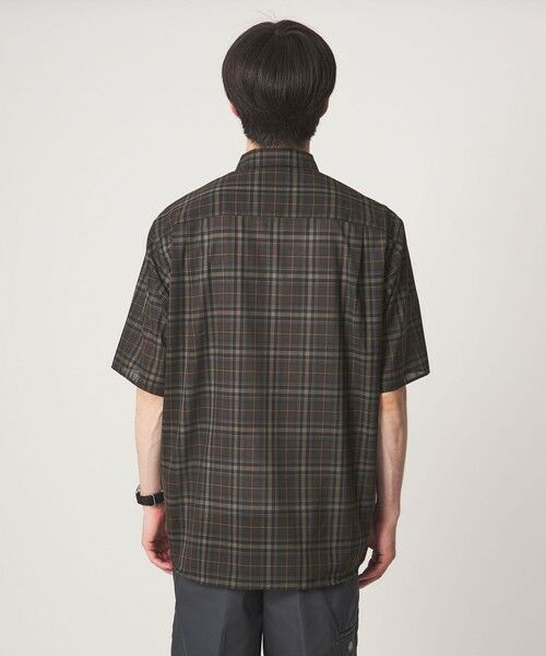green label relaxing / グリーンレーベル リラクシング シャツ・ブラウス | ウォッシャブル TW サイロ ジャストルーズ チェック柄 半袖 シャツ -通気性・接触冷感- | 詳細21