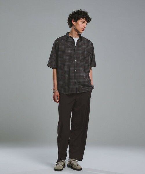 green label relaxing / グリーンレーベル リラクシング シャツ・ブラウス | ウォッシャブル TW サイロ ジャストルーズ チェック柄 半袖 シャツ -通気性・接触冷感- | 詳細16