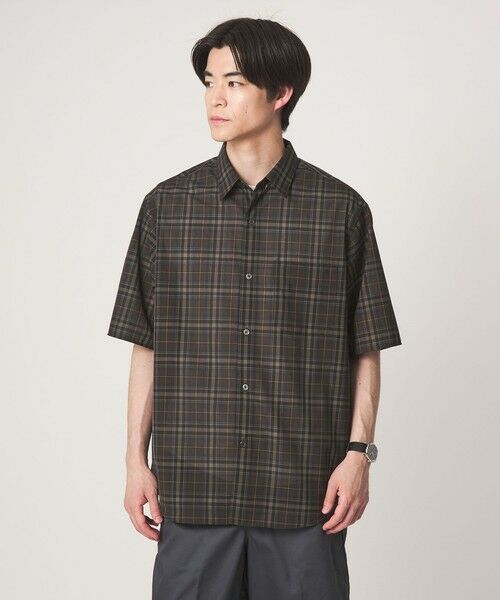 green label relaxing / グリーンレーベル リラクシング シャツ・ブラウス | ウォッシャブル TW サイロ ジャストルーズ チェック柄 半袖 シャツ -通気性・接触冷感- | 詳細16