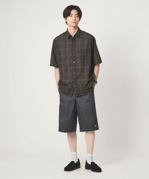 green label relaxing / グリーンレーベル リラクシング シャツ・ブラウス | ウォッシャブル TW サイロ ジャストルーズ チェック柄 半袖 シャツ -通気性・接触冷感- | 詳細17