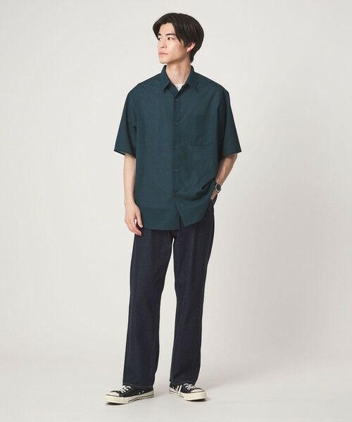 green label relaxing / グリーンレーベル リラクシング シャツ・ブラウス | ウォッシャブル TW サイロ ジャストルーズ チェック柄 半袖 シャツ -通気性・接触冷感- | 詳細27