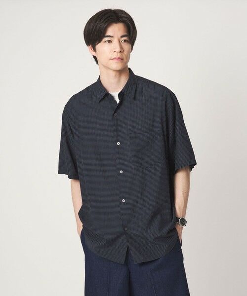 green label relaxing / グリーンレーベル リラクシング シャツ・ブラウス | シアー ギンガムチェック ジャストルーズ 半袖 シャツ | 詳細21