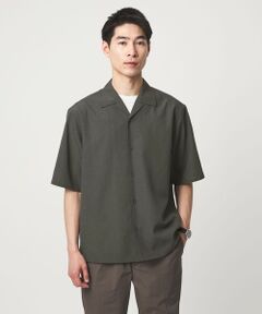 green label relaxing / グリーンレーベル リラクシング シャツ・ブラウス | ボイル メッシュ オープンカラー 半袖 シャツ -吸水速乾-