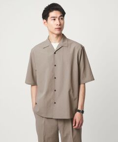 green label relaxing / グリーンレーベル リラクシング シャツ・ブラウス | ボイル メッシュ オープンカラー 半袖 シャツ -吸水速乾-
