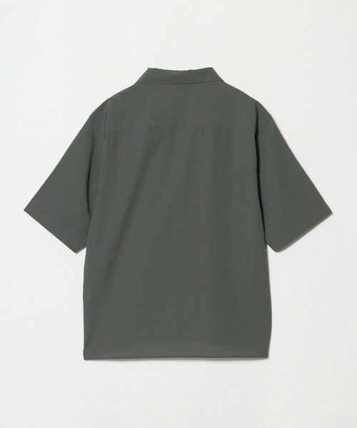 green label relaxing / グリーンレーベル リラクシング シャツ・ブラウス | ボイル メッシュ オープンカラー 半袖 シャツ -吸水速乾- | 詳細4