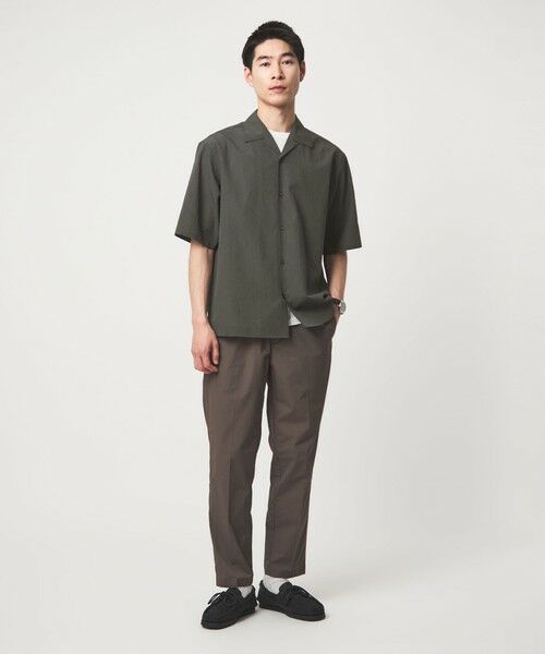 green label relaxing / グリーンレーベル リラクシング シャツ・ブラウス | ボイル メッシュ オープンカラー 半袖 シャツ -吸水速乾- | 詳細1