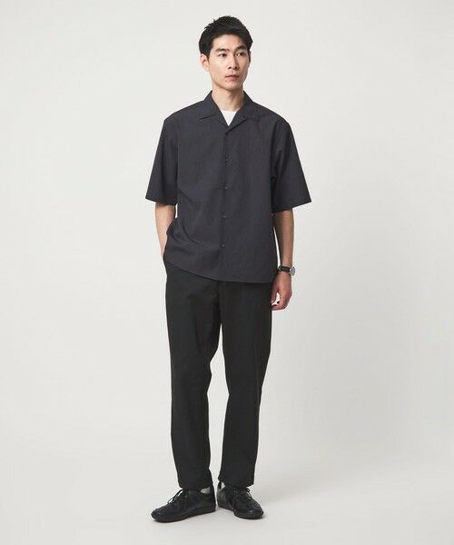 green label relaxing / グリーンレーベル リラクシング シャツ・ブラウス | ボイル メッシュ オープンカラー 半袖 シャツ -吸水速乾- | 詳細13
