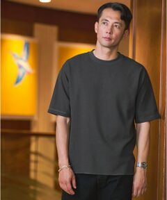 green label relaxing / グリーンレーベル リラクシング Tシャツ | Somarti ワッフル クルーネック 半袖 Tシャツ -遮熱・UVカット・吸水速乾-