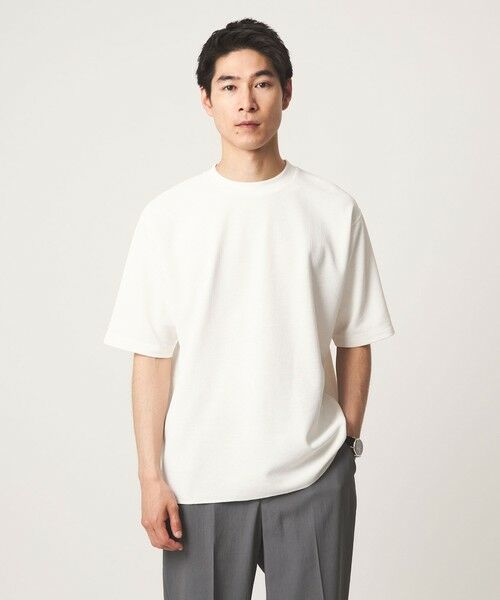green label relaxing / グリーンレーベル リラクシング Tシャツ | Somarti ワッフル クルーネック 半袖 Tシャツ -遮熱・UVカット・吸水速乾- | 詳細1