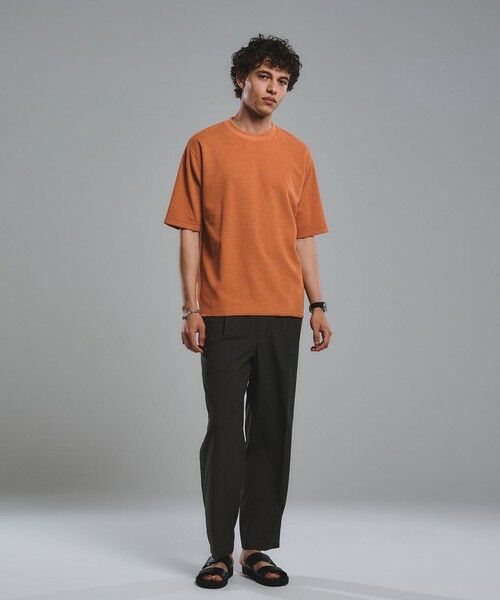 green label relaxing / グリーンレーベル リラクシング Tシャツ | Somarti ワッフル クルーネック 半袖 Tシャツ -遮熱・UVカット・吸水速乾- | 詳細16