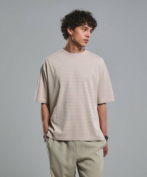 green label relaxing / グリーンレーベル リラクシング Tシャツ | フェード ボーダー クルーネック 半袖 Tシャツ | 詳細2
