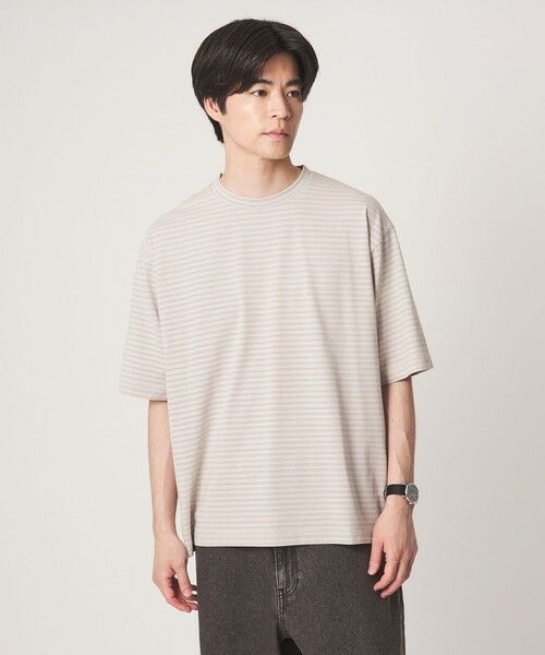 green label relaxing / グリーンレーベル リラクシング Tシャツ | フェード ボーダー クルーネック 半袖 Tシャツ | 詳細4