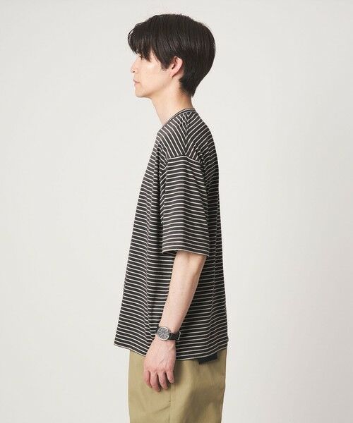 green label relaxing / グリーンレーベル リラクシング Tシャツ | フェード ボーダー クルーネック 半袖 Tシャツ | 詳細13
