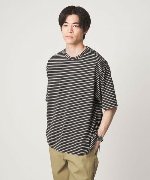 green label relaxing / グリーンレーベル リラクシング Tシャツ | フェード ボーダー クルーネック 半袖 Tシャツ | 詳細10