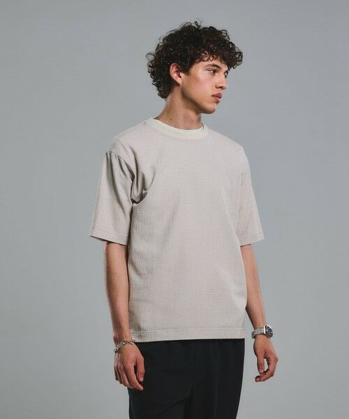 green label relaxing / グリーンレーベル リラクシング Tシャツ | サッカー クルーネック 半袖 Tシャツ（LT.GRAY）