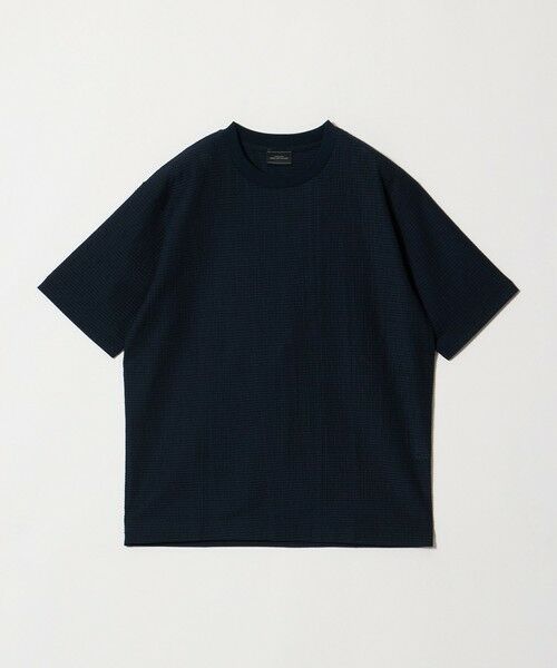 green label relaxing / グリーンレーベル リラクシング Tシャツ | サッカー クルーネック 半袖 Tシャツ（NAVY）