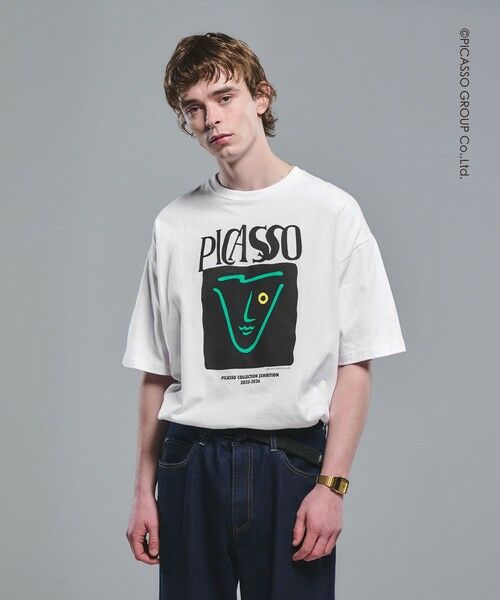 green label relaxing / グリーンレーベル リラクシング Tシャツ | 【別注】＜PABLO PICASSO＞インスパイアアート プリント 半袖 Tシャツ カットソー（その他1）